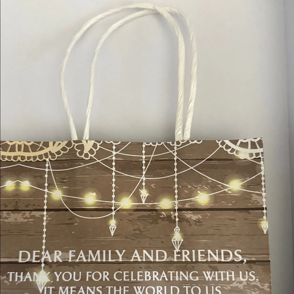 Wooden-Style Wedding favor bags